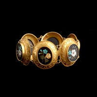 Victorian Pietra Dura Flower Bracelet