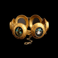 Victorian Pietra Dura Flower Bracelet