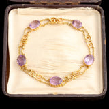 Victorian "Mrs Newman" Signed Amethyst Bracelet