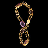 Victorian "Mrs Newman" Signed Amethyst Bracelet