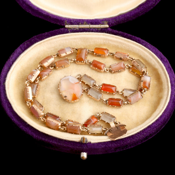 Georgian Agate Link Bracelet