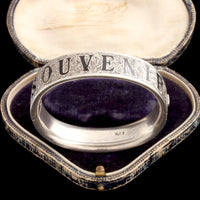 Victorian "Souvenir" Silver & Enamel Bangle