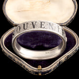 Victorian "Souvenir" Silver & Enamel Bangle