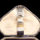 Victorian "Souvenir" Silver & Enamel Bangle