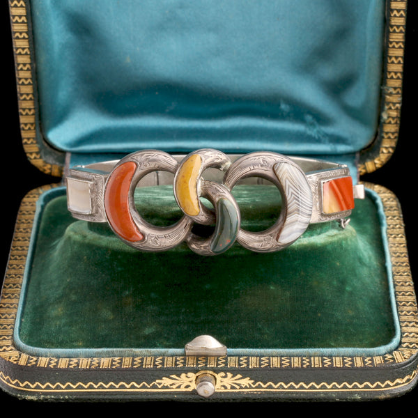 Scottish Victorian Knot Motif Pebble Bracelet