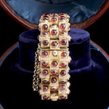 Victorian Gilt Silver & Garnet Bracelet
