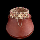 Victorian Gilt Silver & Garnet Bracelet