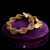 Mid Victorian Braided Hair Padlock Bracelet