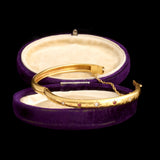 Victorian "A.V.L.H. 1900" Ruby & Diamond Bangle