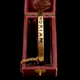 Victorian "In Memoriam" Gold & Enamel Bangle