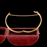 Victorian "In Memoriam" Gold & Enamel Bangle