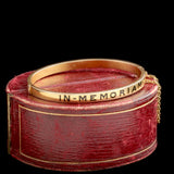 Victorian "In Memoriam" Gold & Enamel Bangle