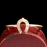 Late 19th Century Austrian Diamond Horseshoe Expandable Bangle