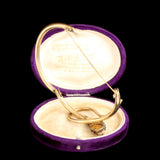 Victorian Rose Cut Garnet Pinchbeck Snake Bangle