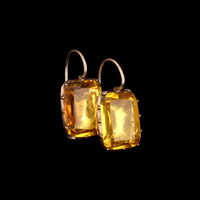 Georgian Yellow Paste Earrings