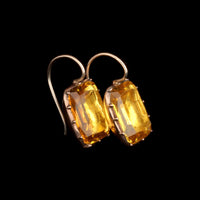 Georgian Yellow Paste Earrings