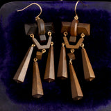 Victorian Vulcanite Drop Earrings