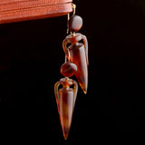 Victorian Carved Tortoiseshell Amphorae Earrings