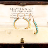 Victorian Turquoise Hoop Earrings