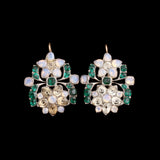 Late 18th Century Portuguese Opaline, White & Green Paste Earrings