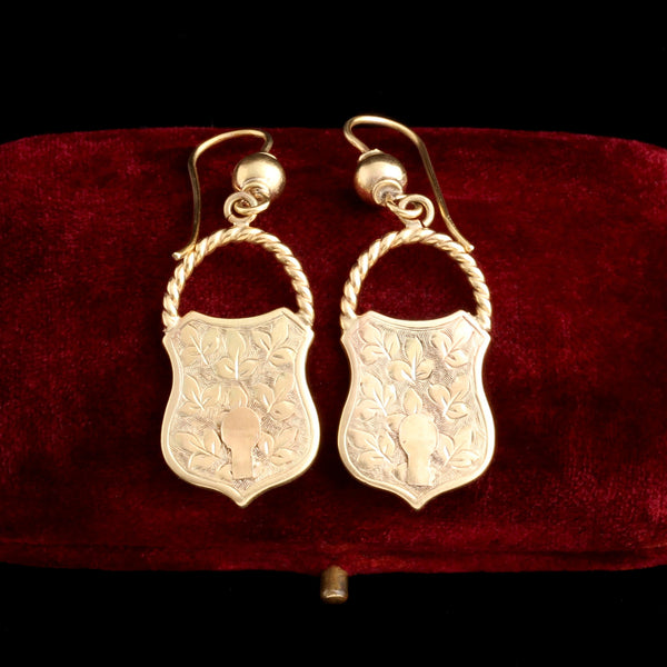 Late Victorian Padlock Earrings