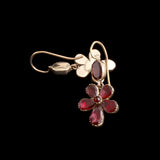 Georgian Garnet Pansy Earrings