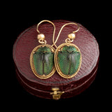Victorian Scarab Beetle Earrings
