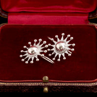 Victorian Silver Starburst Earrings