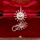 Victorian Silver Starburst Earrings