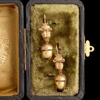 Victorian Gold Acorn Earrings