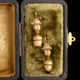 Victorian Gold Acorn Earrings