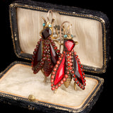 Victorian Vauxhall Glass Fly Earrings