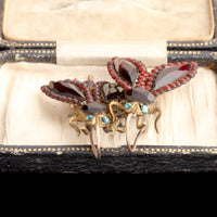 Victorian Vauxhall Glass Fly Earrings