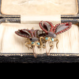 Victorian Vauxhall Glass Fly Earrings