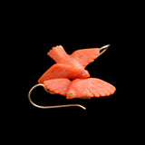 Victorian Coral Dove Earrings