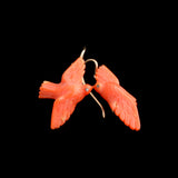 Victorian Coral Dove Earrings