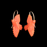 Victorian Coral Dove Earrings