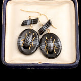 Victorian Agate Fly Earrings