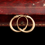 Mid 19th Century Sicilian Ouroboros Hoop Earrings