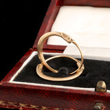 Mid 19th Century Sicilian Ouroboros Hoop Earrings
