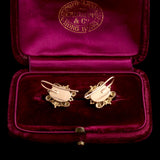 Archaeological Revival Pink Topaz Earrings