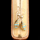 Victorian Turquoise Shell Earrings