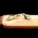 Victorian Turquoise Shell Earrings