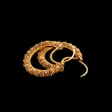Georgian Twisted Wire & Circles Hoop Earrings