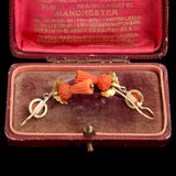 Victorian Coral Thistle Earrings