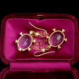 Victorian Amethyst Sunburst Earrings