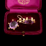 Victorian Amethyst Sunburst Earrings