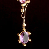 Victorian Amethyst Sunburst Earrings