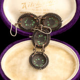Early 19th Century Silesian Iron Painted Flower Earrings