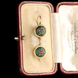 Victorian Enamel, Ruby & Diamond Star Earrings